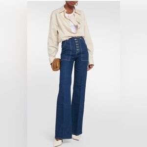 Veronica Beard Indigo Wide Leg Jeans